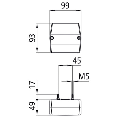 Minipoint, 12 V, L/R, grommet, optional KZL through cover