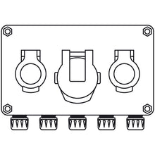 Socket outlet distributor, 3-way, for ASS