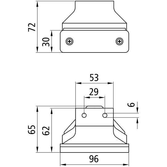Flatpoint I LED, 24 V, SML, 1.00 m, P&amp;R, Valeo bracket