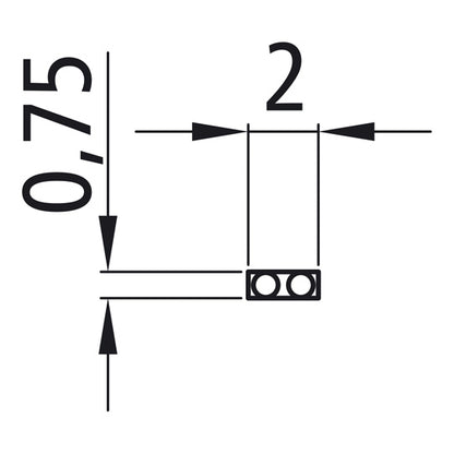 Flat cable, DC, 2 x 0.75 mm², 200 m roll