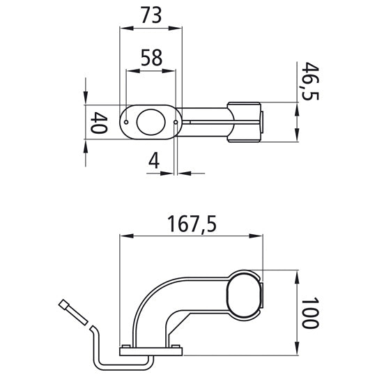 Superpoint II, 12 V, right, rt/ws/ge, 1.00 m, DC, Earpoint