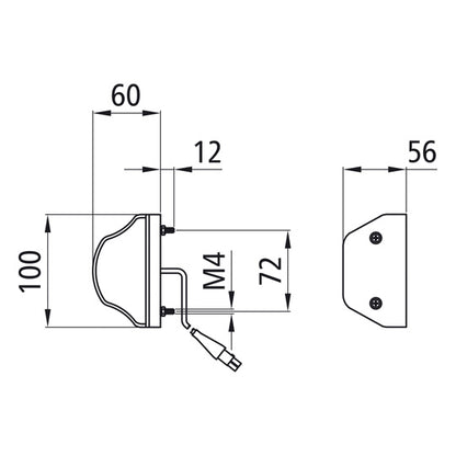 Regpoint, 12 V, KZL, 1.50 m, 2-fold connector (pin)