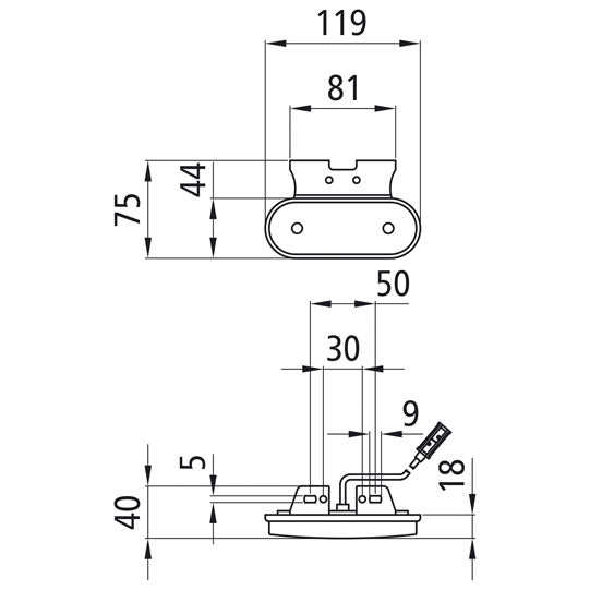 Unipoint LED, 24 V, SML, 0.50 m, P&R, 90°angle(C)