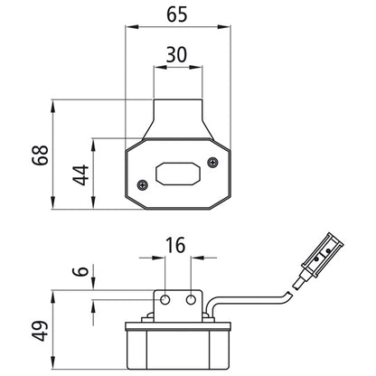 Flexipoint I, 12 V, white, 0.50 m, P&amp;R, 90° angle (C)