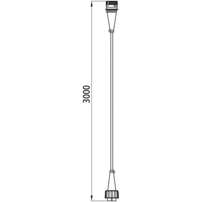 Extension cable, 7-pin ASS, 3000 mm, (socket/pin)