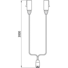 Supply cable, 2 x 7-pin plug ASS LP 20, 3000 mm
