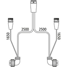 Distributor cable, 17-pin LP 20, 2 x 7-pin ASS, 2500 mm, OEM