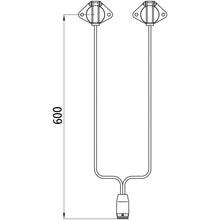 Supply cable, 2 x 7-pin socket ASS LP 20, 600 mm, OEM