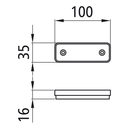 Flatpoint I LED, 24 V, SML, 90° grommet (w/o cable)