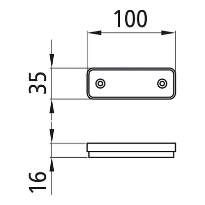 Flatpoint I LED, 12 V, SML, grommet (w/o cable)