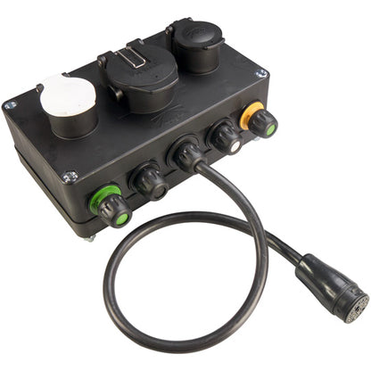 15-pin socket, 2 x 7-pin socket, LP 20