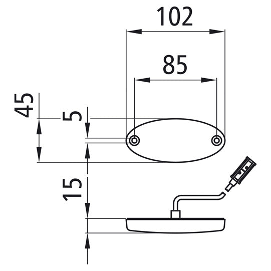 Flatpoint II LED, 24 V, SML, cable 0.50 m, P&amp;R, OEM