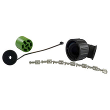Connector set, plug-in housing 7-pin ASS (socket), green, right