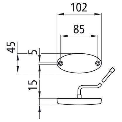Flatpoint II LED, 12 V, white, 1.00 m, DC, with reflector