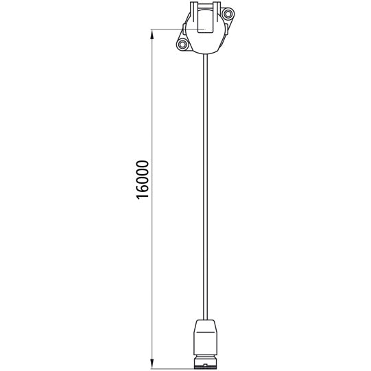 Supply cable, 15-pin socket, 17-pin ASS LP30, 16000 mm