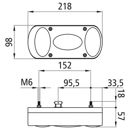 Midipoint II, 12 V, right, 5-pin bayonet, with RFS