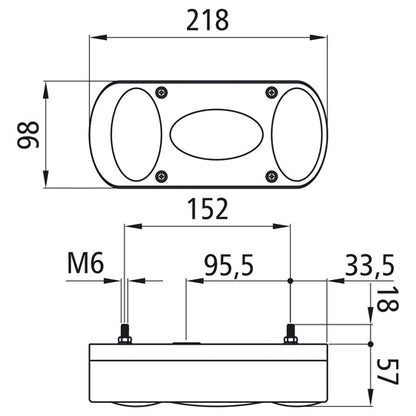 Midipoint II, 12 V, right, grommet connection