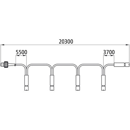 SML chain, 2-pin ASS (socket), 5 x 3-pin ASS (pin), OEM