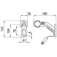 Superpoint III LED, 24 V, left, rt/ws/ge, 1.25m, 3-pin ASS, OEM