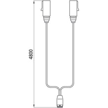 Supply cable, 2 x 7-pin plug ASS LP 20, 4800 mm