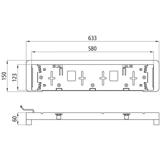 License plate holder, 24 V, Regpoint LED, 3.50 m, open end, OEM