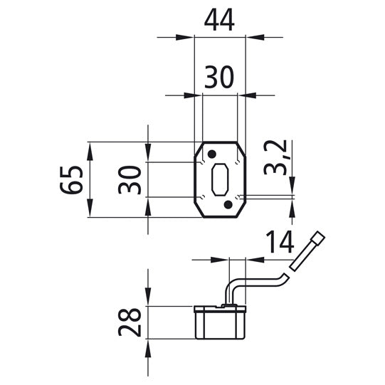 Flexipoint I, 12 V, left/right, white, 0.50 m, DC