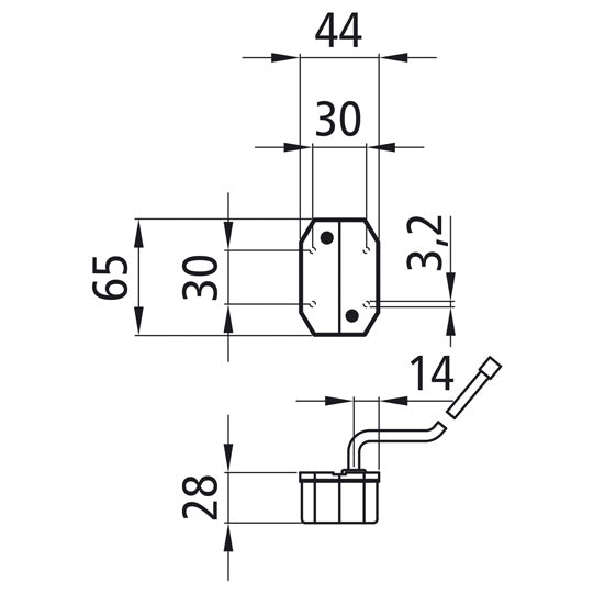Flexipoint I, 12 V, left/right, red/white, 0.50 m, DC