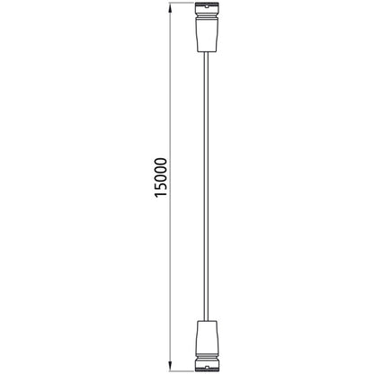 Main cable, 2 x 17-pin ASS LP 30, 15000 mm 8-core, OEM