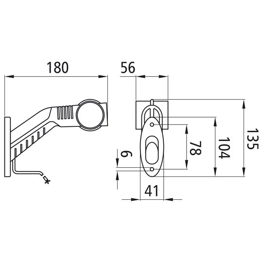 Superpoint III LED, 24 V, re, rt/ws/ge, 4.00 m, open end, OEM