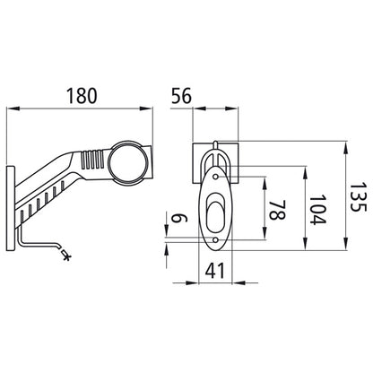 Superpoint III LED, 24 V, re, rt/ws/ge, 4.00 m, open end, OEM