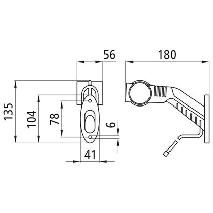 Superpoint III LED, 12 V, left, rt/ws/ge, 1.00 m, DC, OEM