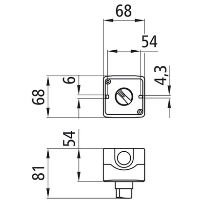 Switch, NO contact for HD insert, IP65, without cable