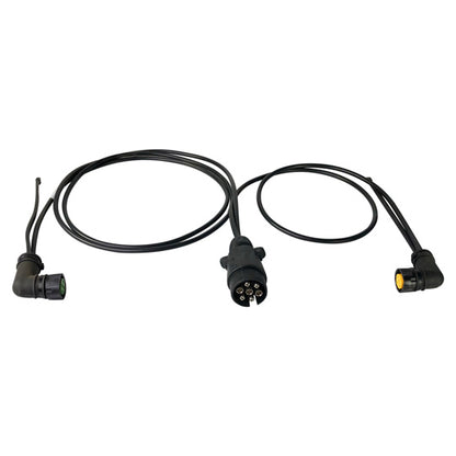 Supply cable, 12 V, 7-pin plug, 1.1 m, 2x 5-pin Baj/DC