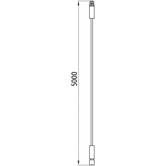 Extension, 3-pin ASS, socket/pin, 5000 mm