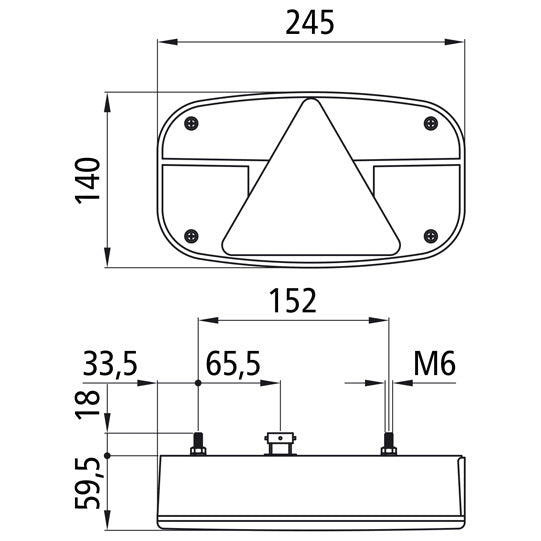 Multipoint III, 12 V, right, 5-pin bayonet, with SML