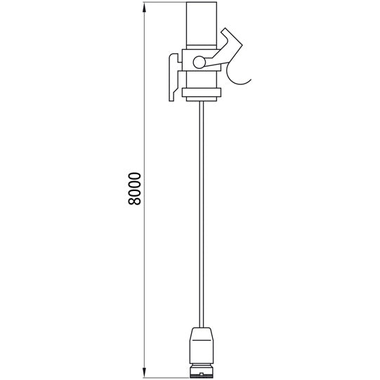 Supply cable, 15-pin plug, 17-pin ASS LP 30, 8000 mm