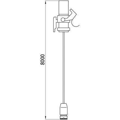 Supply cable, 15-pin plug, 17-pin ASS LP 30, 8000 mm