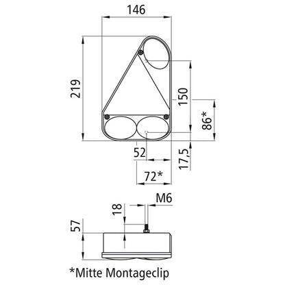 Earpoint III, 12 V, L, 5-pin bayonet, w/ triangle (England)