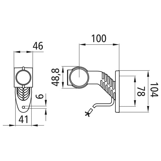 Superpoint III LED, 24 V, left, rt/ws/ge, for Europoint II