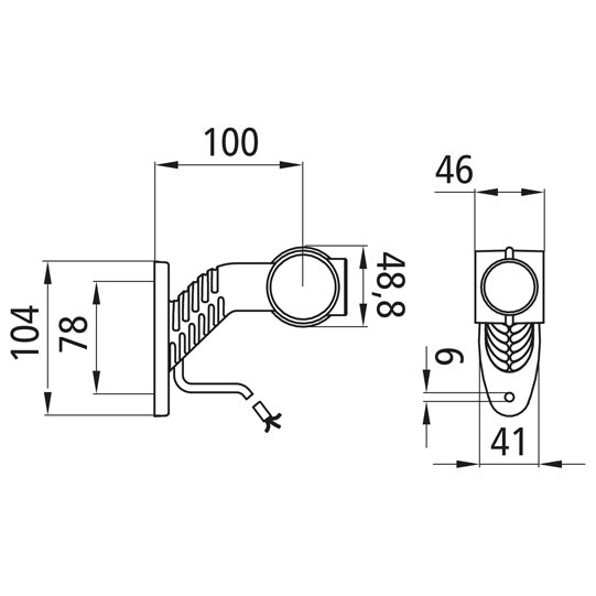 Superpoint III LED, 24 V, right, rt/ws/ge, for Europoint II