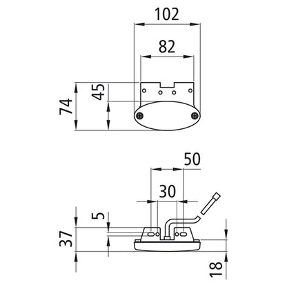 Flatpoint II LED, 12 V, SML, 0.50 m, DC, 90° angle (C)