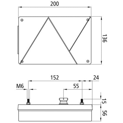Multipoint IV, 12 V, right, 5-pin bayonet, with triangle