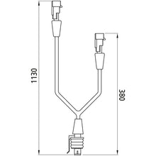 Y-cable, 2-pin Superseal, socket + pin, OEM