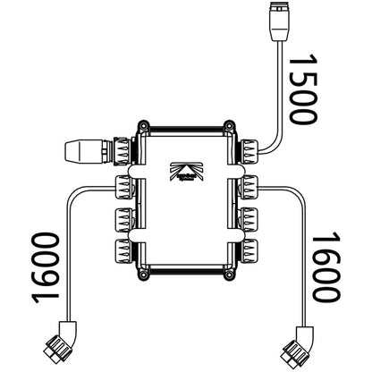 Distributor ASS, luminaire supply cable, 1600 mm, LP 30, OEM