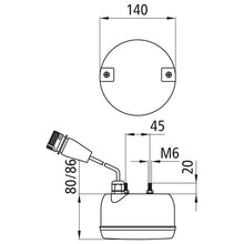 Reversing light LED, 12/24 V, 140 mm Ø, 0.15 m, 7-pin ASS, OEM