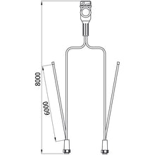 Supply cable, 13-pin plug, 2x8-pin bay. 8000 mm, 2x DC
