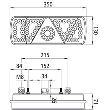 EcoLED, 24 V, right, 7-pin ASS+2x2-pin, w. delta, with LCG