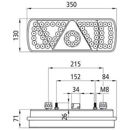 EcoLED, 24 V, left, 7-pin ASS+2x2-pin, w. delta, with LCG