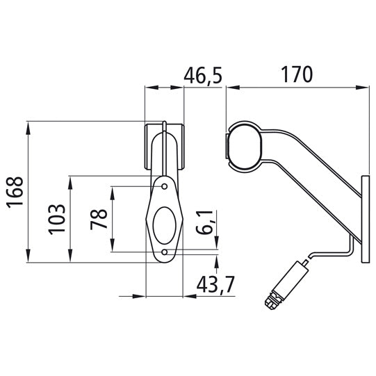 Superpoint II, 24 V, left, 1.25 m, 3-pin ASS, OEM