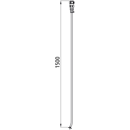 Connection cable, 5-pin bayonet, left, 1.50 m, open end